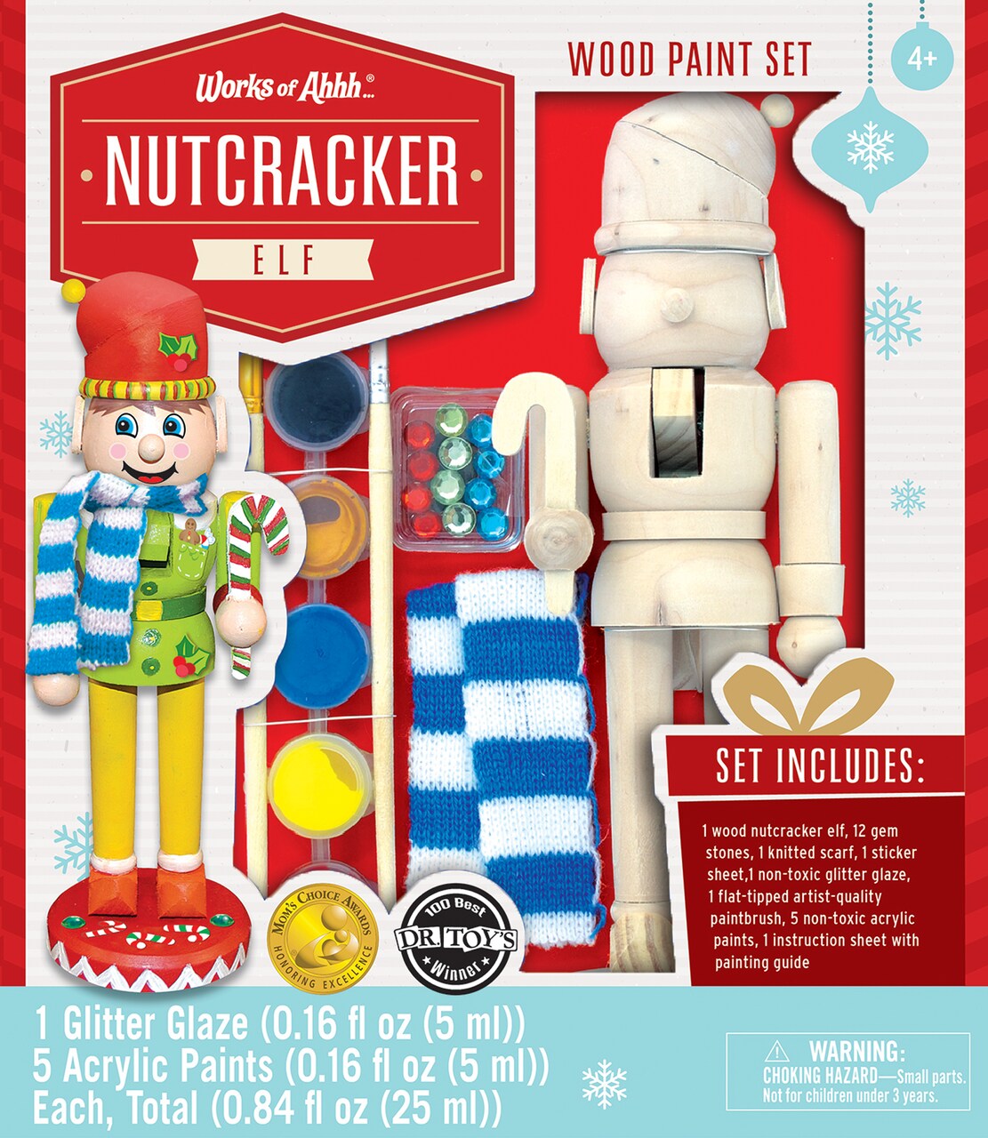 Works of Ahhh Holiday Craft Set - Nutcracker Elf Wood Paint Kit